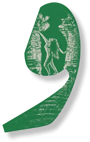 Vaakh Research logo, the Nastaliq letter vav in green